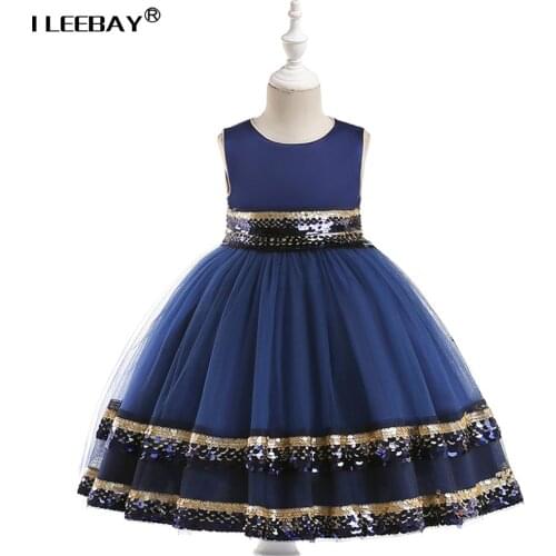 2018 Girls Wedding Dress Children Elegant Evening Dress Kids Vestidos Nina Formal Girls Frocks Clothes Toddler Christmas Dress