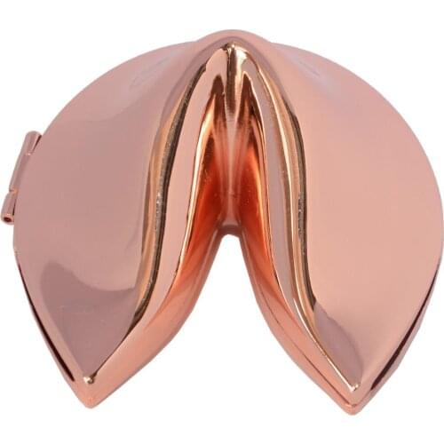 Fortune Cookie rose gold plated trinket Jewelry Box Wedding Favors gifts sourvenir corporation anniversary