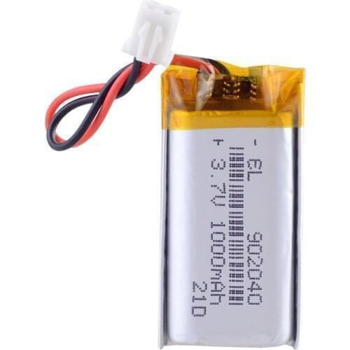 JST PH 2.54mm 2pin 3.7V 1000MAH 902042 902040 Lithium Polymer LiPo Rechargeable battery with connector fr Handheld GPS bluetooth