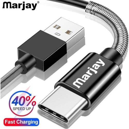 Marjay USB Type C Cable for Huawei Mate 20 Pro P20 Lite Supercharge USB C Fast Charging Cable Type-C Cable for Samsung S10 S9