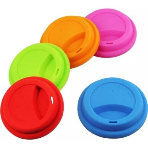 9cm Reusable Silicone Coffee Milk Cup Mug Lid Cover bottle lids For other material cups LX4801