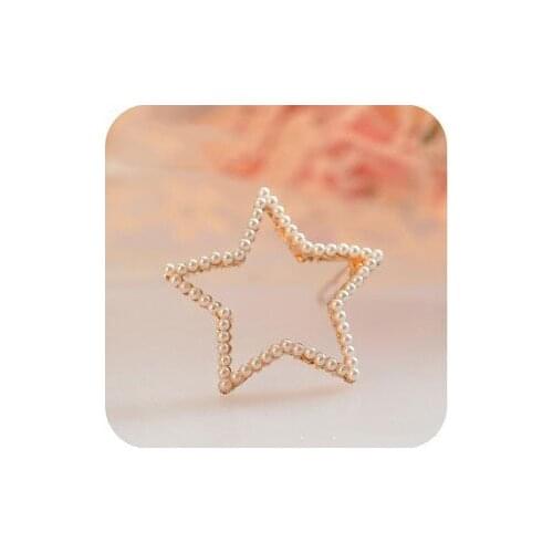 Fashion new Geometric pearl Rhinestone Hair Clips Girls Women Lady Metal Crystal Hairpins Hair Accessories Barrettes