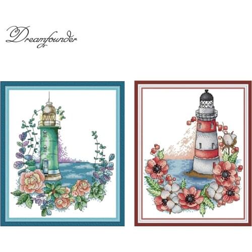 Lighthouse series cross stitch kit aida 14ct 11ct count print canvas stitches embroidery DIY handmade needl