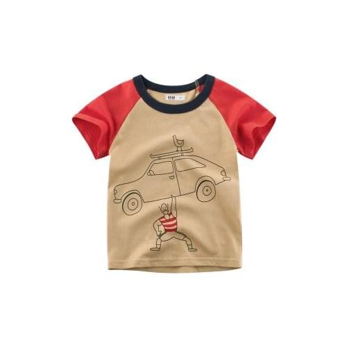 High Quality Brand New Children T Shirts for Wholesale Summer Kids Short Sleeve T Shirt Baby Boys Cotton Tees Tops Clothes 3-10Y