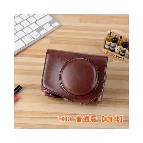 New PU Leather Camera Bag Case Cover For Panasonic LX10 LUMIX LX10 DMC-LX10 Camera video case camera case & a strap