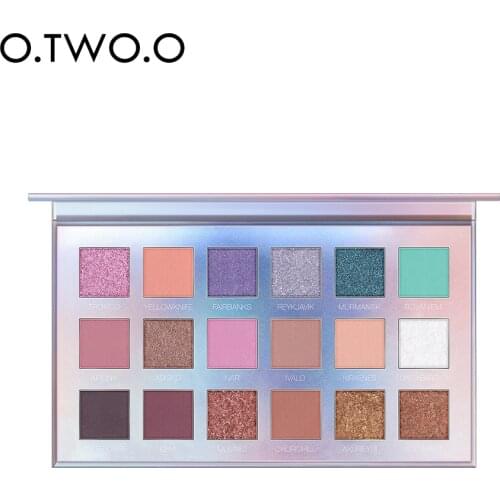 O.TWO.O Northern Lights Eyeshadow Palette 18 Colors, Pearly Matte Dreamy Eyeshadow Palette