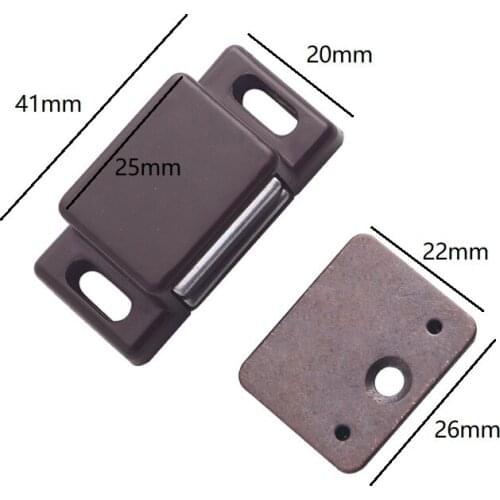 50pcs/lot Hardward Wardrobe Cabinet Cupboard Door Plastic Magnetic Catch Latch Stopper