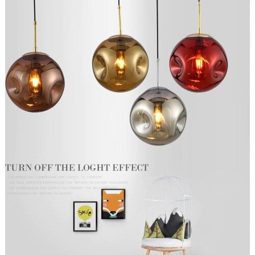 Postmodern Loft Multicolor Glass Pendant Light Art Glass Designer Dinner Bar Cafe Led Light Fixtures Free Shipping