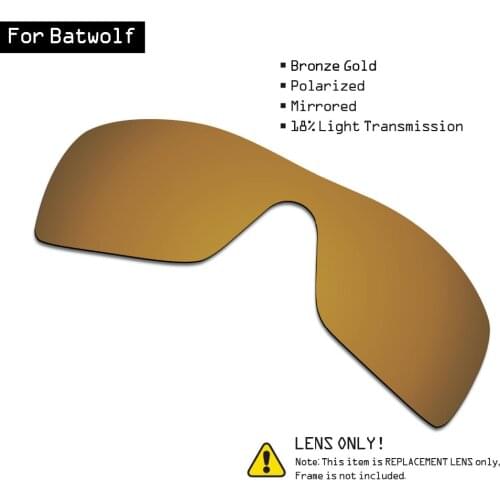 SmartVLT Polarized Sunglasses Replacement Lenses for Oakley Batwolf - Bronze Gold