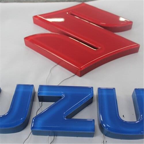 Transparent round corner acrylic letter highly conspicuous 3d led display sign board customized sign