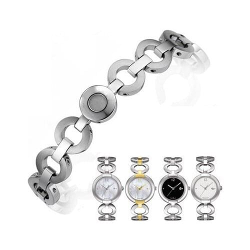 T084210A New Watch Parts Woman Solid Stainless Steel Bracelet Strap Watchbands For T084