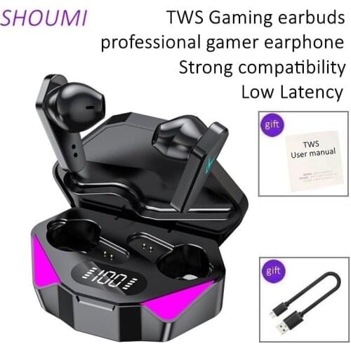 TWS Bluetooth 5.1 Earbuds Gaming Headsets Low Latency Bass Wireless Headphones Stereo Earphone Gamer with Mic,for Phone Tablet 1