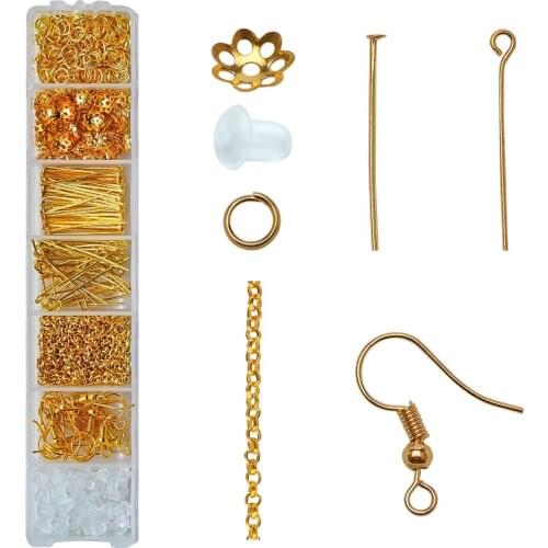 Earring Clasps Hooks /Beads Caps/ Open Jump/Tail Chain/T Pin For DIY Earring Finding Jewelry Making Accessories Wholesale