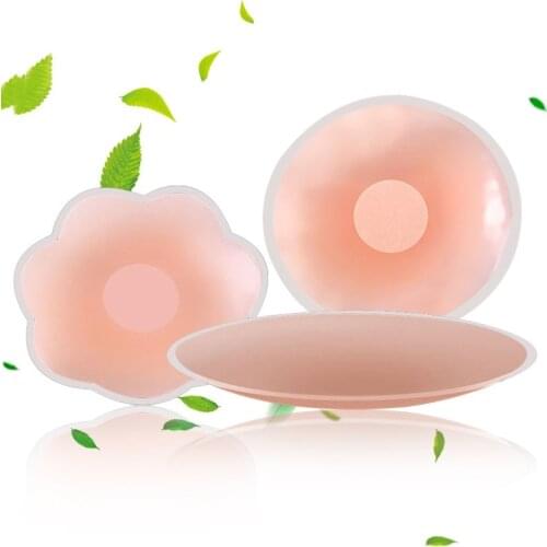 2Pcs/1Pair Silicone Invisible Nipple Cover Bra Bump Pad Skin Adhesive Reusable Breast Petals for Party Dress Wholesale Hot Sale