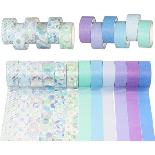 12pcs/set 3m Cute Combination Journal Tape Series DIY Washi Tape Scrapbooking Diary Planner Masking Tape Stickers School Supplie