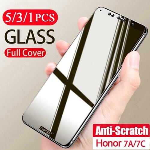 5/3/1Pcs tempered glass for huawei honor 7A 7C pro protective film honor 7S 7X phone screen protector on the glass smartphone
