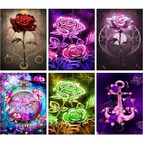 5D Diy diamond painting Rose Flower Butterfly Anchor Full Drill embroidery cross stitch Craft Kits Home Decor Christmas Gift