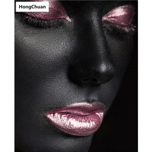 African Girl, Christmas 5D DIY Square Round Diamond Painting Cross Stitch Mosaic Home Decoration Mural New Year Gift