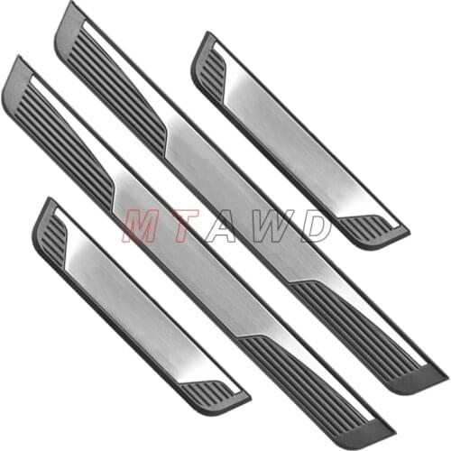 Car Accessory For Hyundai Accent 2018-2020 2021 Stainless Door Sill Scuff Plate Kick Guard Pedal Threshold Protector Cover Trim