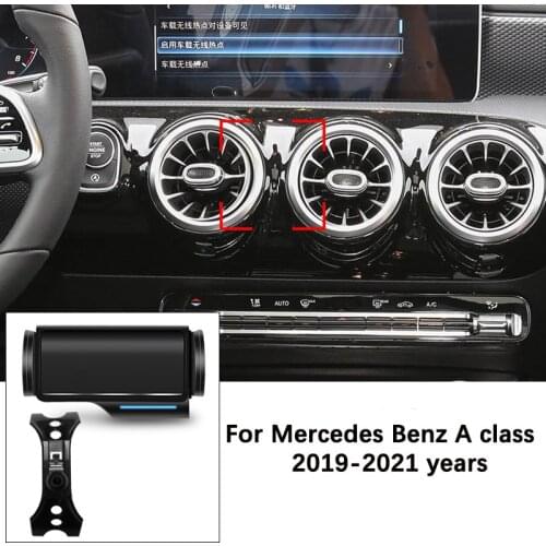 Car Phone Holder For Mercedes Benz A Class W177 A180 A200 A220 W168 W169 W176 2019-2020 in Car Magnetic Cell Mobile Phone Mount