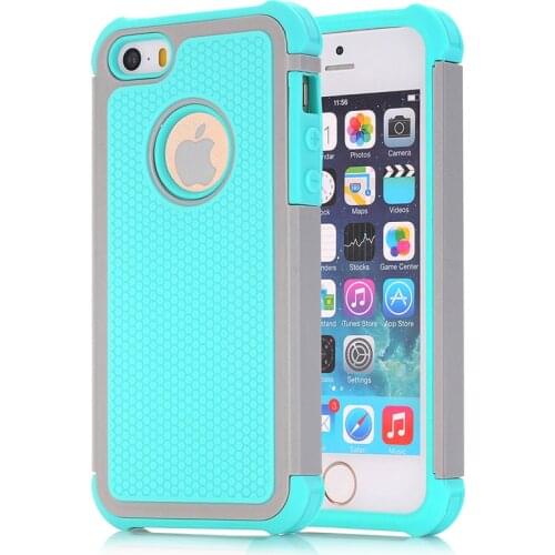WEFOR For IPhone SE case iphone 5S case Luxury High Quality Strong Hard PC Silicone Protective Cover case For IPhone 5S SE 5