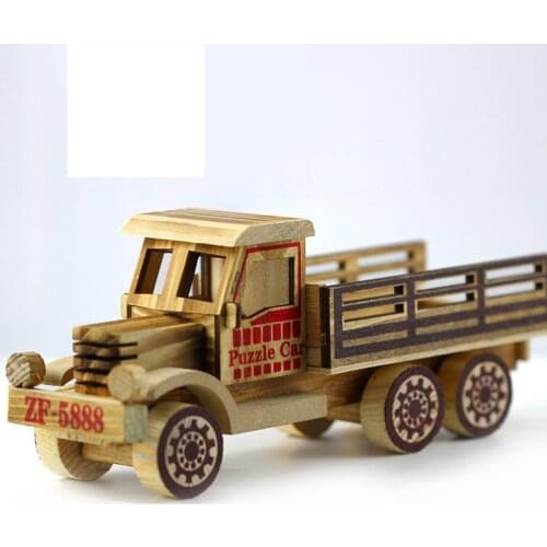 Wooden Truck Model Children Artware Ornaments Decoration Toy For Home Office Kids Wooden Model Toys 2019 New Arrival