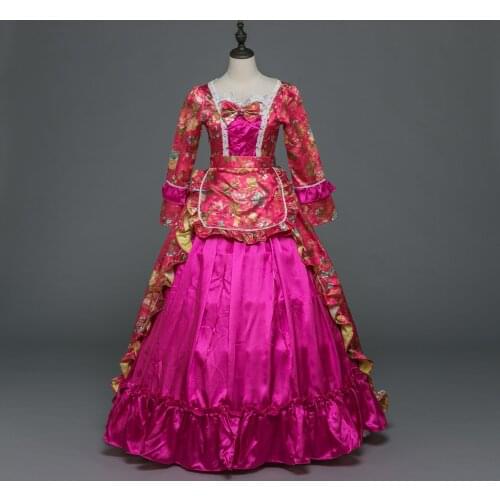 Renaissance Colonial Gothic Period Floral Jane Austen DressPlus Size Renaissance