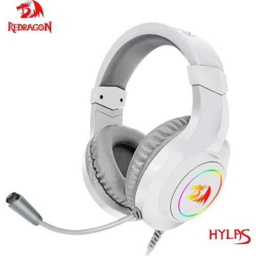 Redragon HYLAS RGB Gaming Headphone 3.5mm Surround sound headset Earphones Microphone for Computer PC PS4 Switch Xbox-one H260