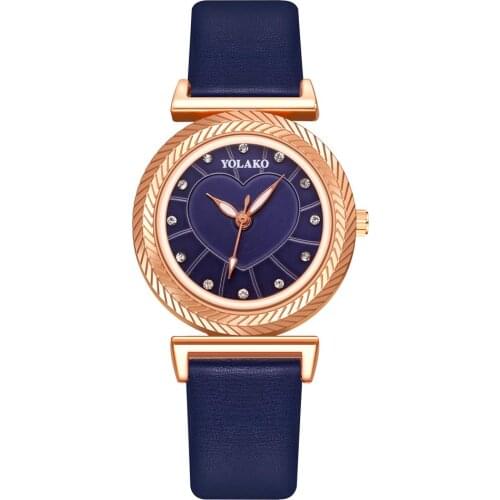 Exquisite Gear Women Watches Luxury Fashion Ladies Wristwatches Simple Crystal Heart Woman Quartz Leather Clock Reloj Femenino