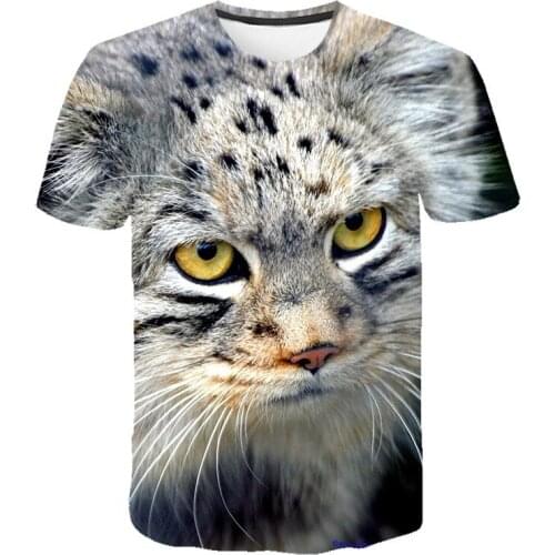 Baby Boy Girl Summer Animal 3D Print T Shirts New Children Cat Comfortable Tops Tee Fashion Children Clothing Kids 3-14 Year