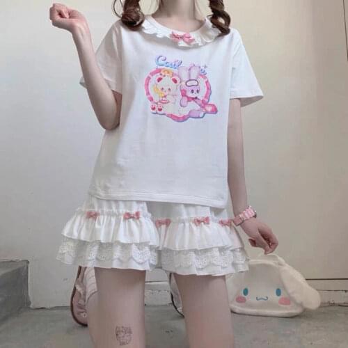 Japanese Style Y2k Cute Girl Skirt High Waist Sweet Lotus Leaf Cake Lace Skirt Student Korean Fashion Summer Pleated Mini Skirts