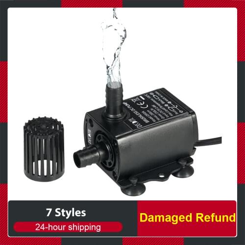 Mini Water Pump 5V 4.8W Ultra-quiet Brushless Waterproof Submersible Fountain Aquarium Circulating 300L/H Lift Water Pump 5W