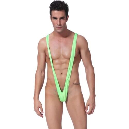 Swimwear Men Tonichella Sexy Mens Briefs Thong G String Bikini Bottom Swimwear Borat Jockstrap Underwear Low Waist Backless