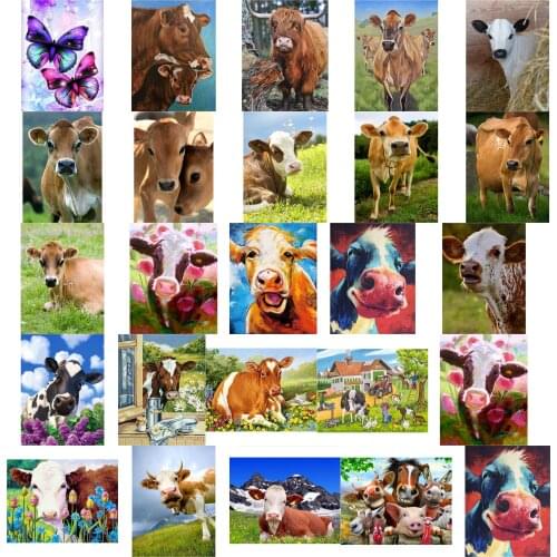Milk cow cross stitch kit people 18ct 14ct UNprinting11ct count print canvas stitches embroidery DIY handmade needlework