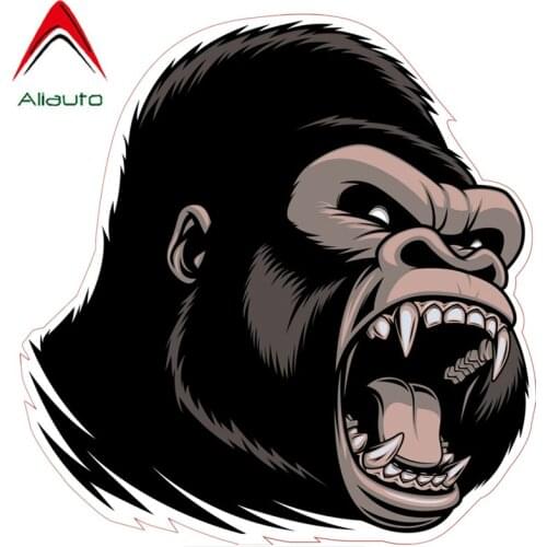 Personality Car Sticker Evil Gorilla Colorful Funny Auto Decals Decoration PVC Waterproof Cover Scratch 15cmX15cm