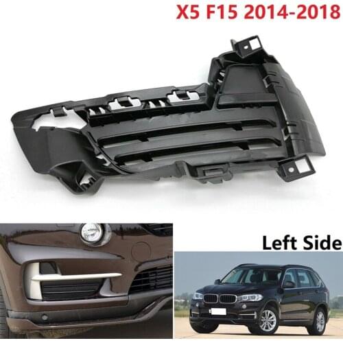 NEW-Left Side Front Bumper Grille Mesh Grill Cover Vent Black for BMW X5 F15 2014-2018 51117307993