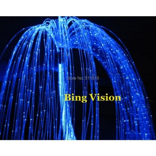 DIY sparkle FIber optic lighting curtain, 2000 strands 0.75mm 50W RGB light source,RF remote , 20 change modes fiber drape
