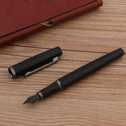 Luxury Quality 375 Fountain Pen Frosted Matte Black NIB 0.7mm Ink Pen Stationery Student Office Supplies