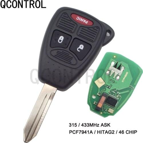 QCONTROL Vehicle Remote Key for JEEP Compass Commander Patriot Grand Cherokee Liberty Wrangler Auto Control Alarm ID46 chip