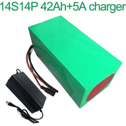 With 5A charger 52V 42Ah 14S14P 18650 Li-ion Battery electric two Three wheeled motorcycle bicycle 275*145*140mm