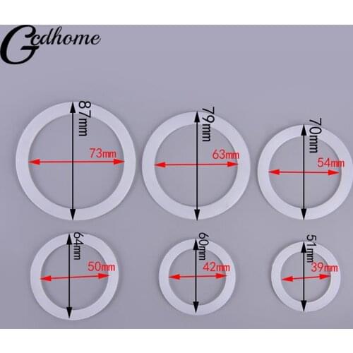2 Pcs/lot Silicone Seal Ring Flexible Washer Gasket Ring Kitchen Coffee Parts Makers Accessories