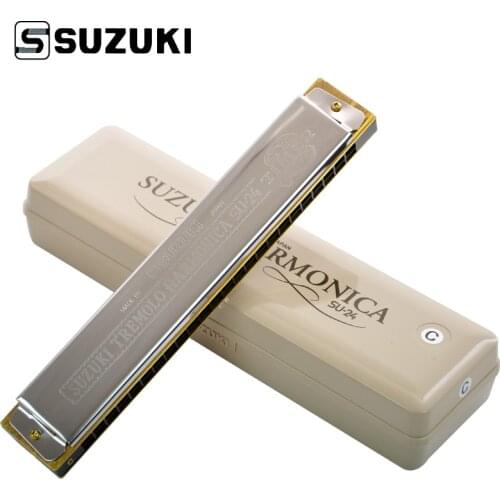 SUZUKI Timer 24-Hole Tremolo Harmonica SU-24 Studying Harmonica