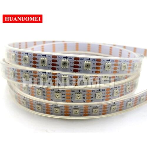 1M 60LEDs/m APA102 RGB LED Strip Light Digital Tape,with APA102 IC built-in the 5050 SMD RGB LED;White/Black PCB IP20 IP65 IP67
