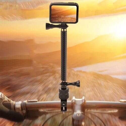 Suitable for Insta360 One X/One R Extension Arm Carbon Fiber Metal Selfie Stick Helmet Mount Gopro Bracket Accessories