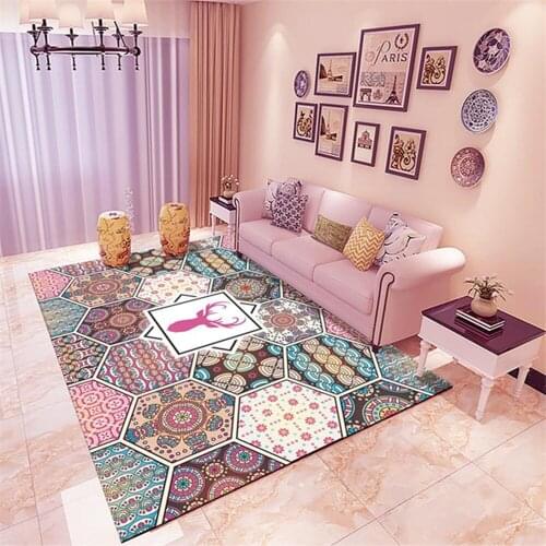 Vintage ethnic style carpets for living room bedroom floor mat Tea table bedside home large area carpet Nordic Bohemia Area Rugs