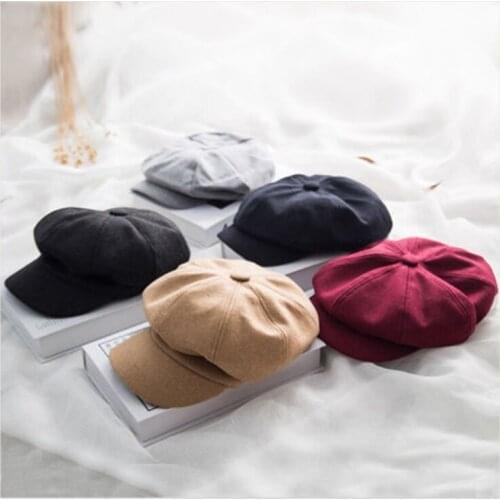 Vintage Women Visors Ladies Newsboy Cap Biker Peaked Beret Driving Hat Casual New Style Hats