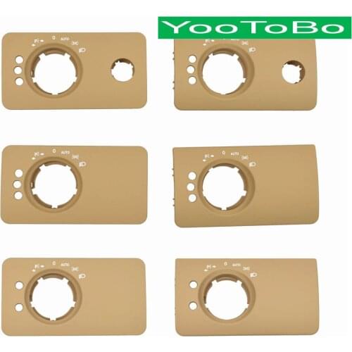 Car Interior Inner Headlight Switch Button Panel Cover Trim Deerskin Yellow For BENZ R-CLASS W251 R300 R350 R400 R500 W164 ML GL