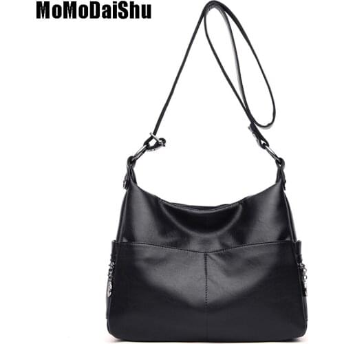 High Quality Leather Handbag Casual Crossbody Bags For Women Ladies Luxury Designer Tote Bag High Capacity Shoulder Sac A Main