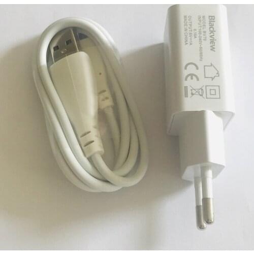 Original Travel Charger EU Plug Adapter+ USB Cable for Blackview BV5500 pro MTK6580P Free shipping
