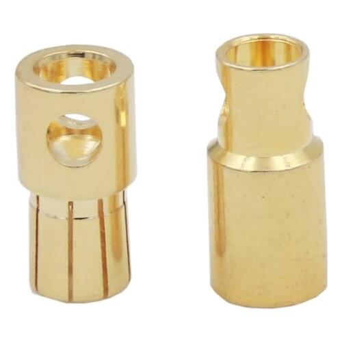100pairs/lot hot RC Gold Bullet banana golden 6.0mm connector golden bullet RC plug (male/female)